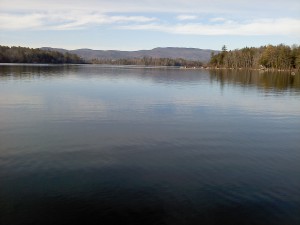 Squam Lake on a beautiful late fall day